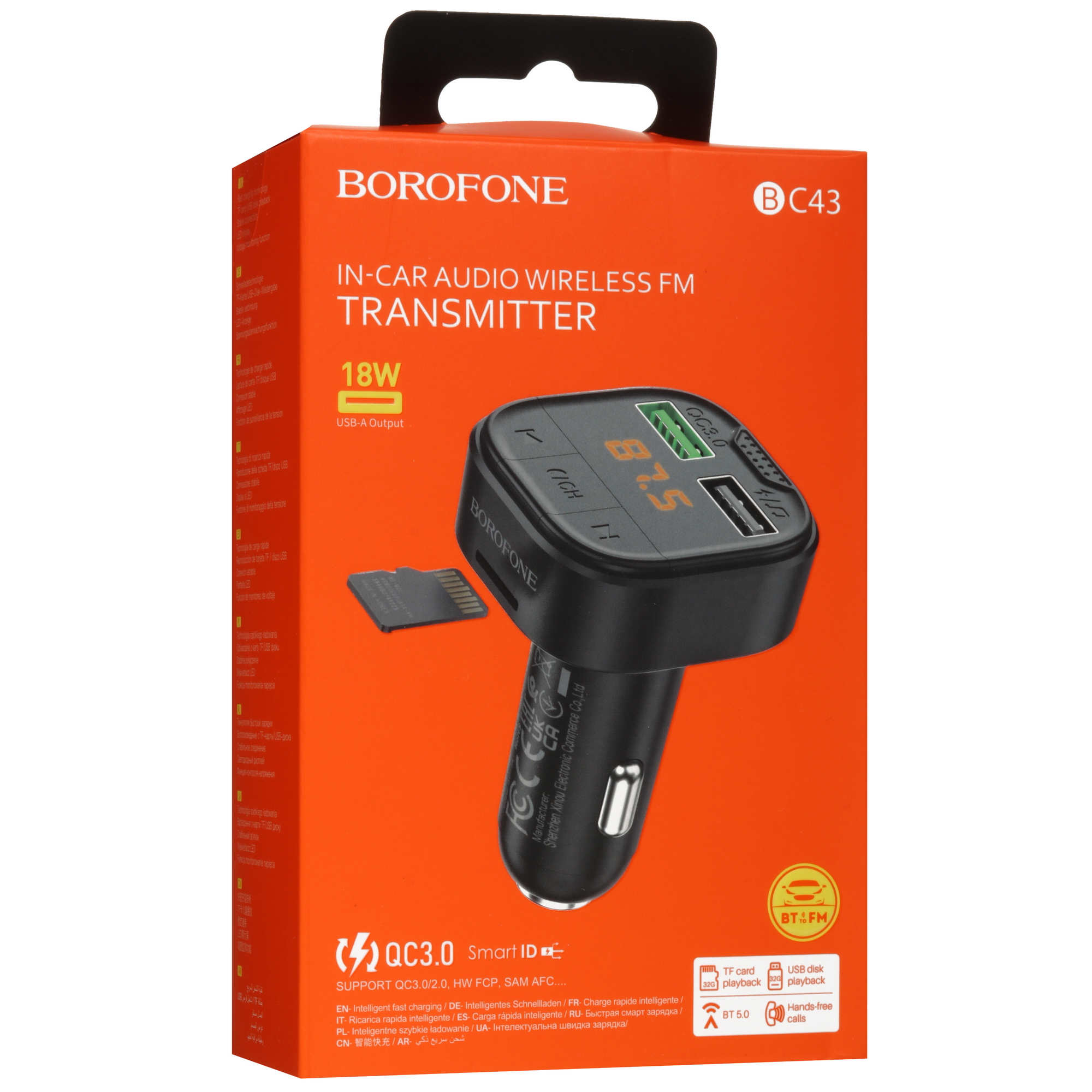 9119708 FM-трансмиттер Borofone BC43 STDN-0051847 - Вид №6