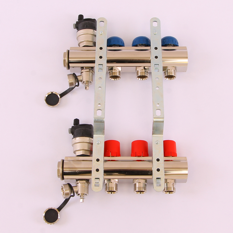 Коллекторная группа TOPWAY с регулировочными и термостатическими вентилями с метрической резьбой EMMETI 1"xM24x19 3 выхода 01298682 - Вид №4