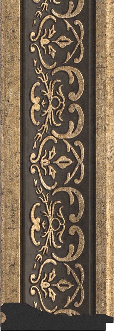 BY 3475 Зеркало с фацетом в багетной раме - вензель серебряный 101 mm EVOFORM Exclusive - Вид №3