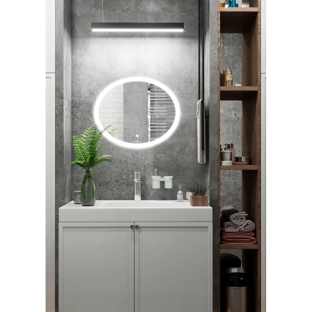 Зеркало для ванной Omega Glass Тип 2 SD352 с подсветкой 60x50 см овальное STLM-2203535 - Вид №1