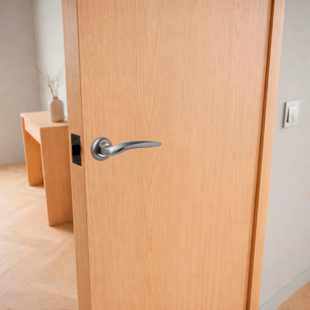 Дверная ручка на розетке Armex H-14009-A без запирания цвет графит STLM-2057955 - Вид №5