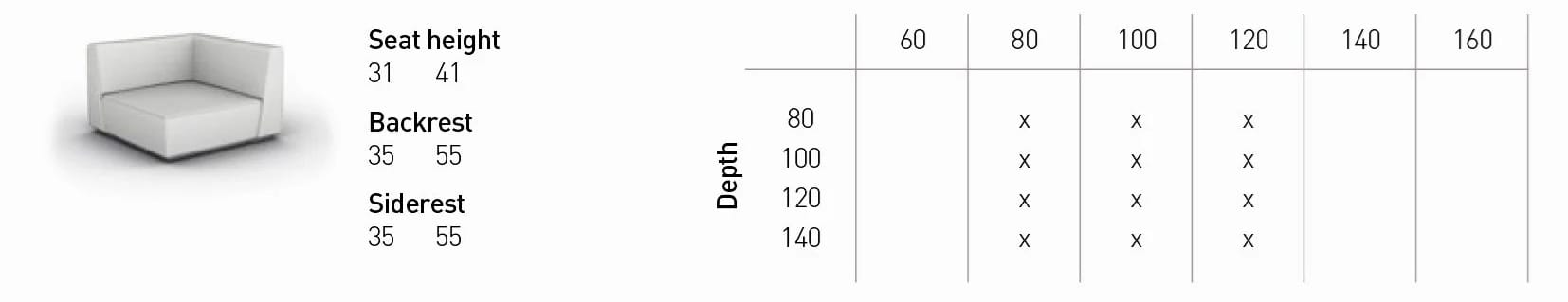 Тканевое угловое кресло Cubit by Mymito ARCH-00131958 - Вид №8