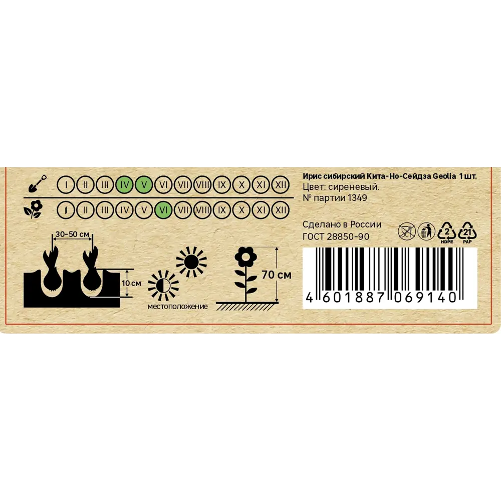 Ирис Geolia сибирский Кита-но-сейдза 86408573 STLM-2117381  - Вид №4