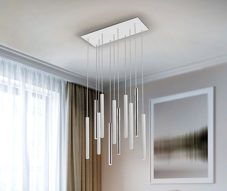 085133 Подвесной светильник 11L белый/хром Schuller Varas 