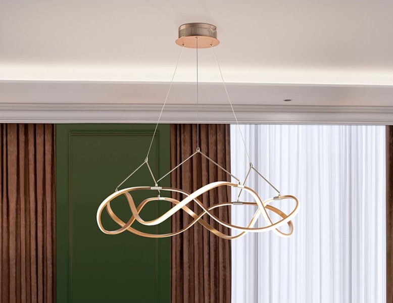 083699 Подвесной светильник 80Ø розовое золото Schuller Molly