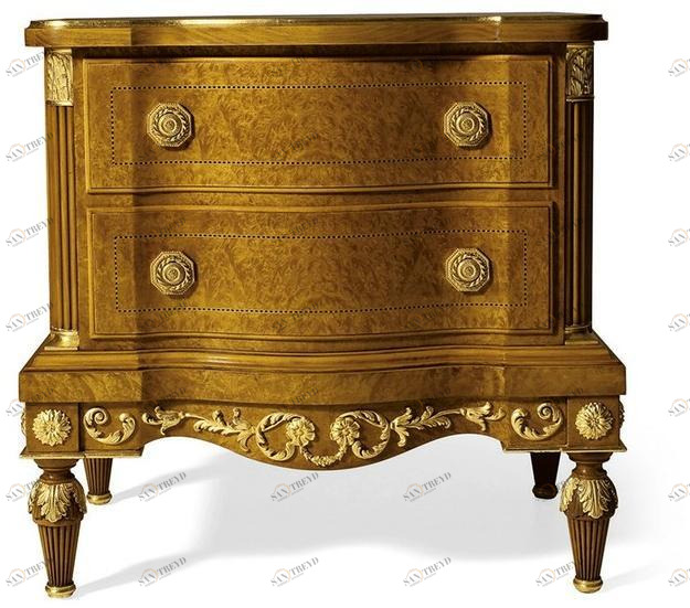 OAK Деревянная прикроватная тумба с ящиками в стиле неоклассицизма Galleria sun-id-1369185