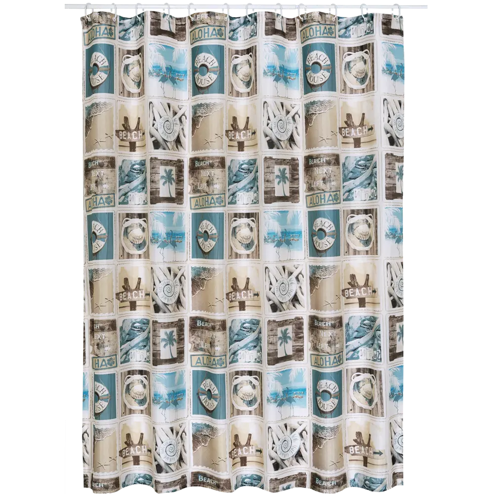 Штора для ванной SWENSA Beach 180×180 см - стильная защита от брызг 82068074 STLM-0018748 - Вид №1