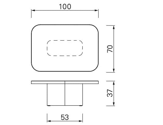 Алюминиевый прямоугольный журнальный столик Classicon лук ARCH-00112419 - Вид №5