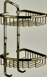 Полка угловая 2-ярусная, 180х180х410 мм ART&MAX AM-G-8962-Br