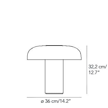 Настольная лампа из мрамора и опалового стекла FontanaArte Tropico ARCH-00051974 - Вид №16