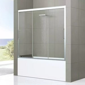 Novellini. Шторка на ванну 172x150 см 3PV с хромированным профилем ROSE ROSSE