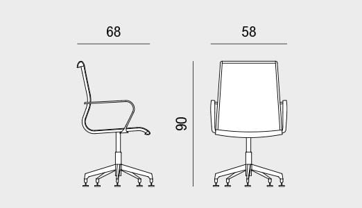 Ткань регулируемая высота операционный офисный стул Viganò Omega ARCH-00089009 - Вид №4
