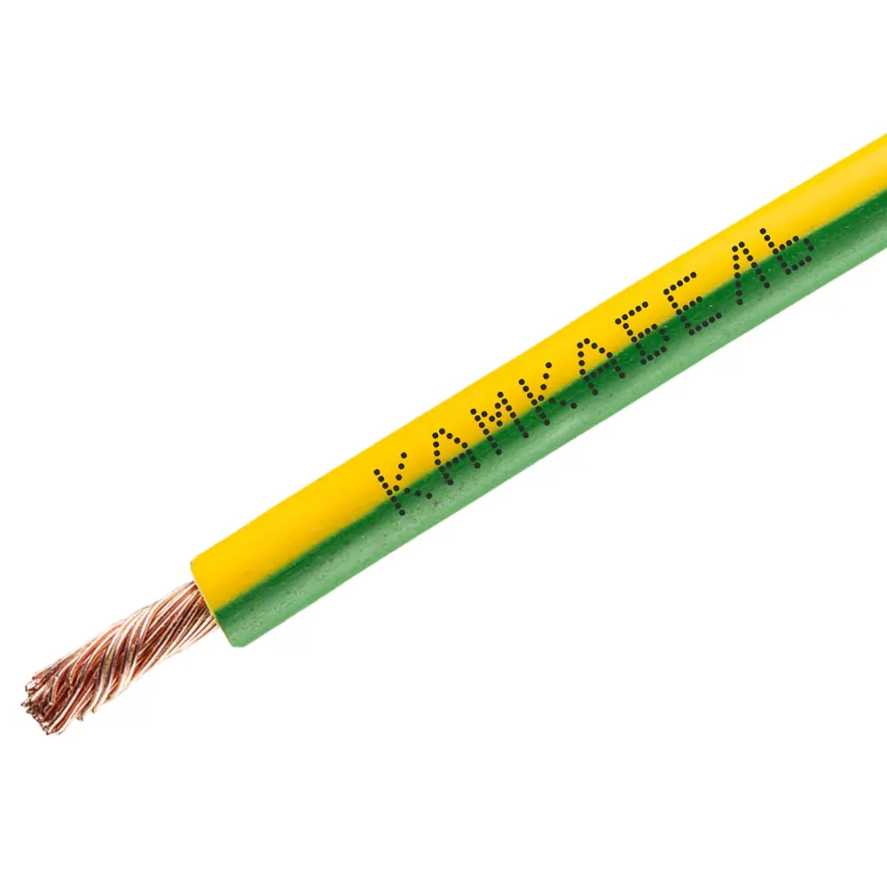 Провод Камкабель ПуГВнг(А)-LS 1x2.5 цвет зелено-желтый 200 м на отрез STLM-2089287 - Вид №1