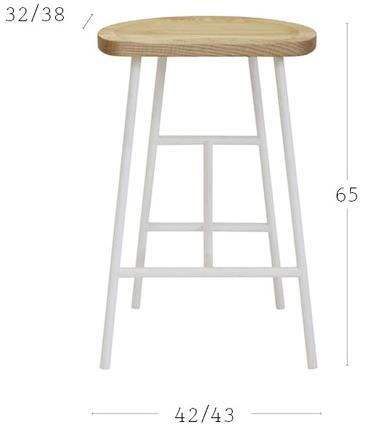 Billiani Высокий табурет из ясеня с подставкой для ног Puccio 714 - Вид №1