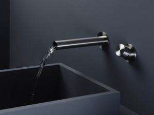 Настенный смеситель для раковины из нержавеющей стали с 2 отверстиями