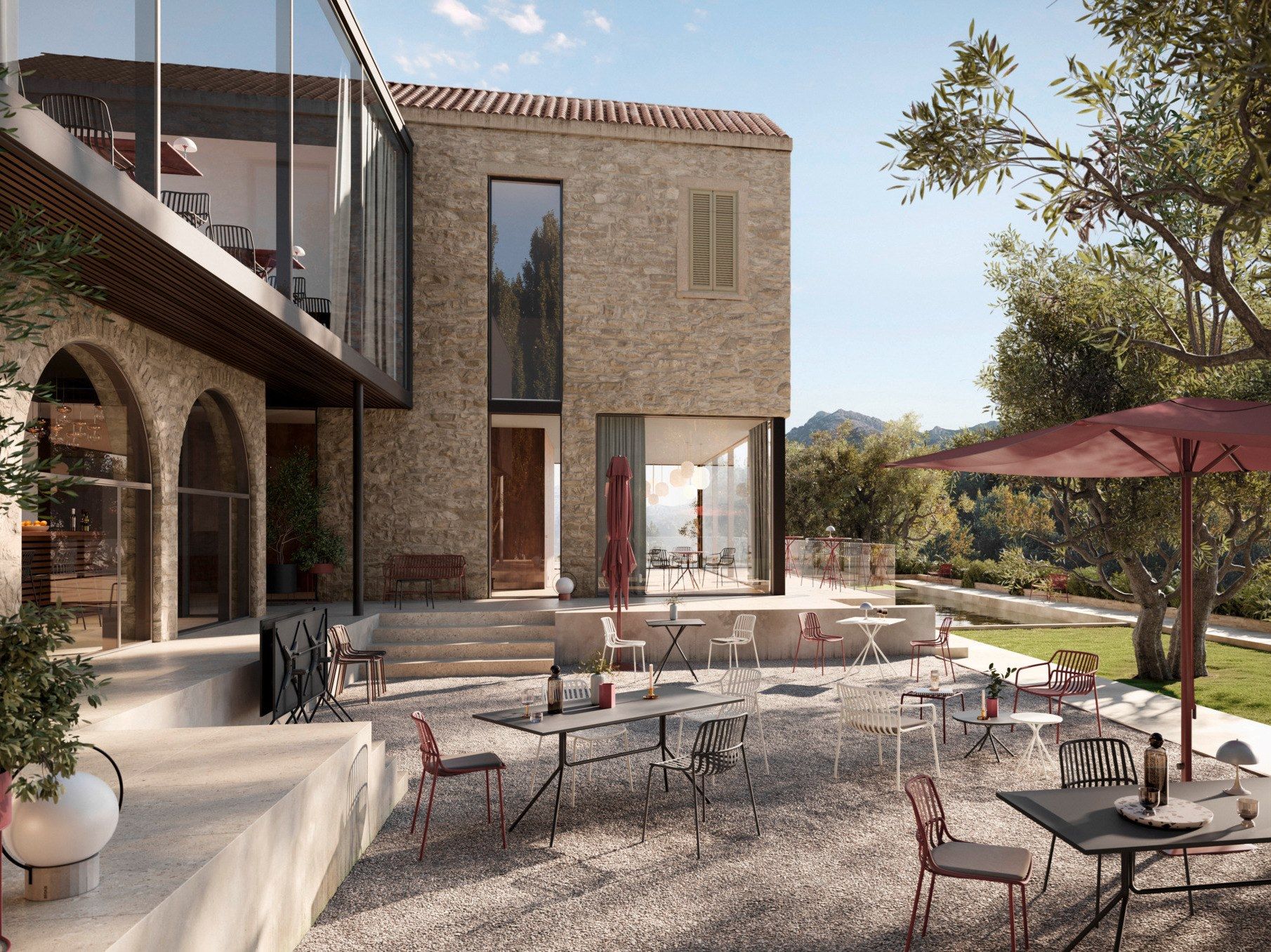 Стальной барный стул с порошковым покрытием Brunner crona steel ARCH-00125609 - Вид №2