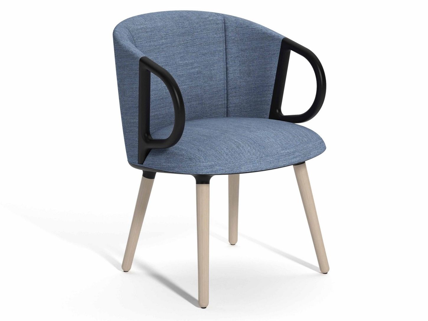 Тканевое кресло с подлокотниками и деревянной рамой GABER Cucaracha ARCH-00108583 - Вид №2