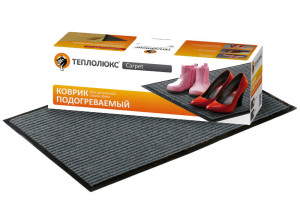 15543831 Подогреваемый коврик серый carpet 80х50 Теплолюкс