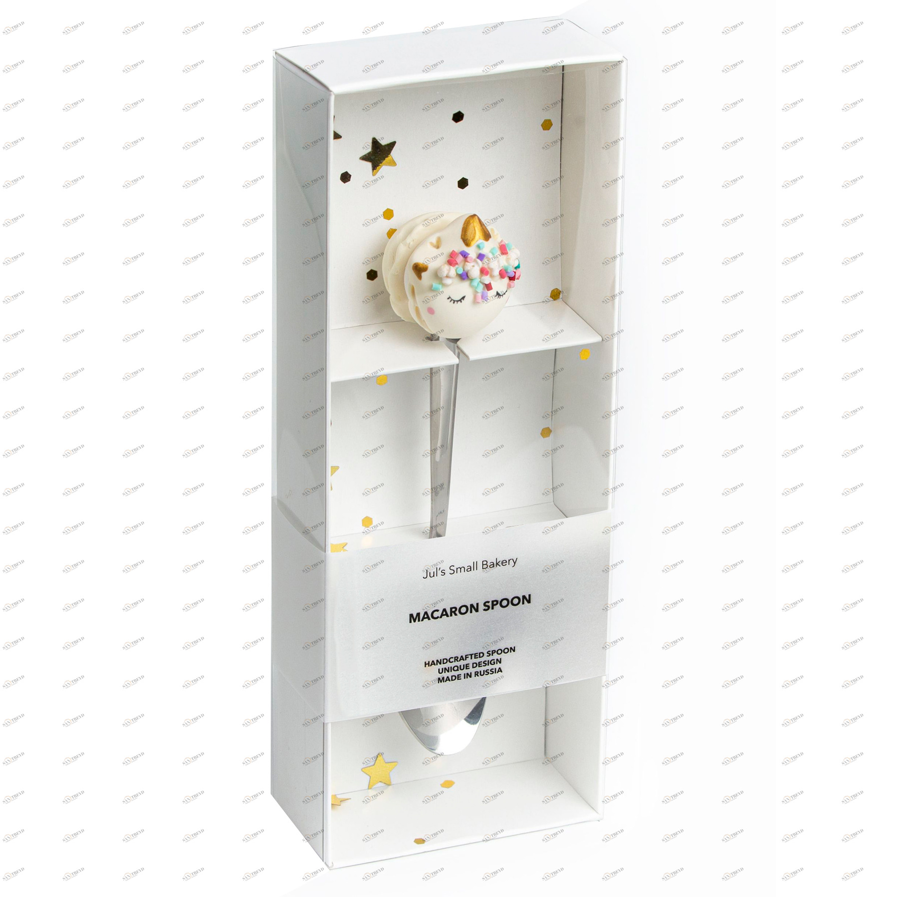 Чайная ложка с macaroons Unicorn "Единорог" белая JULS SMALL BAKERY  335353 Белый Santreyd 