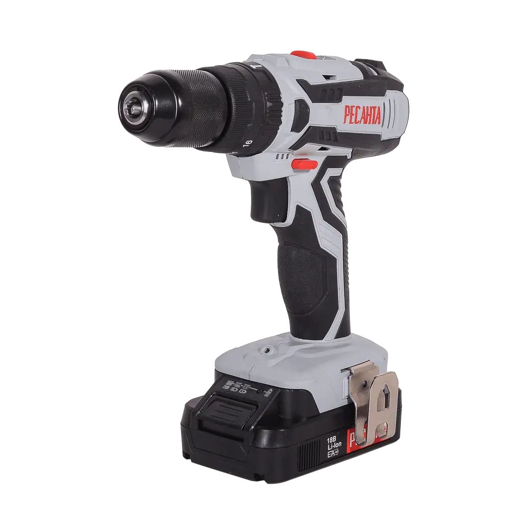 Дрель-шуруповерт аккумуляторная Ресанта ДА-18-2ЛК-У, 18 В Li-Ion 2 Ач STLM-2155037