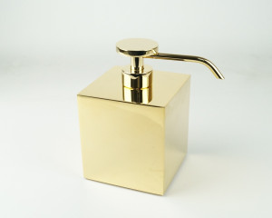 6239/GO-V6 Surya Metall, квадратный металлический дозатор с помпой V6, цвет золото