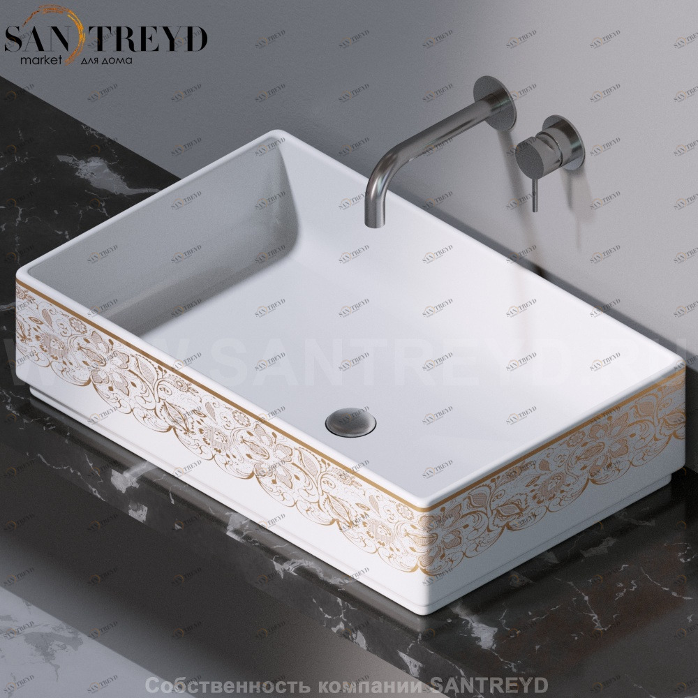 L620460G Накладная раковина на столешницу  прямоугольная A. e T. Italia Fly AeT ITALIA