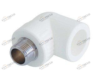 Угольник переходной НР KALDE 90 D25х1/2" полипропиленовый белый 3222EMO250B00