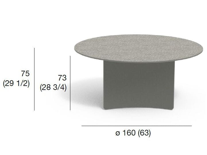Бетонный круглый садовый стол RODA Aspic ARCH-00142663 - Вид №2
