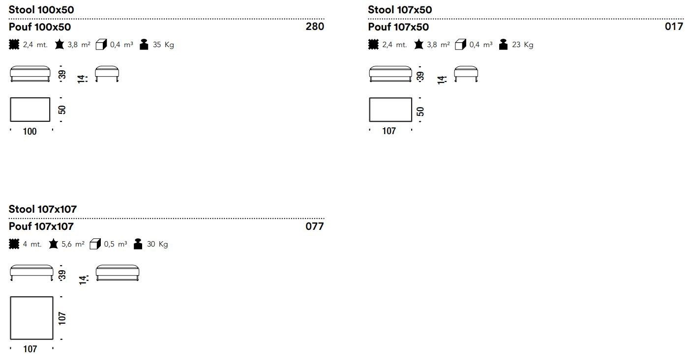 Ткань пуф / подставка для ног MOROSO Shanghai Tip ARCH-00115480 - Вид №6