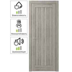 Дверь межкомнатная Челси глухая ламинация цвет дуб пепельный 90x200 см