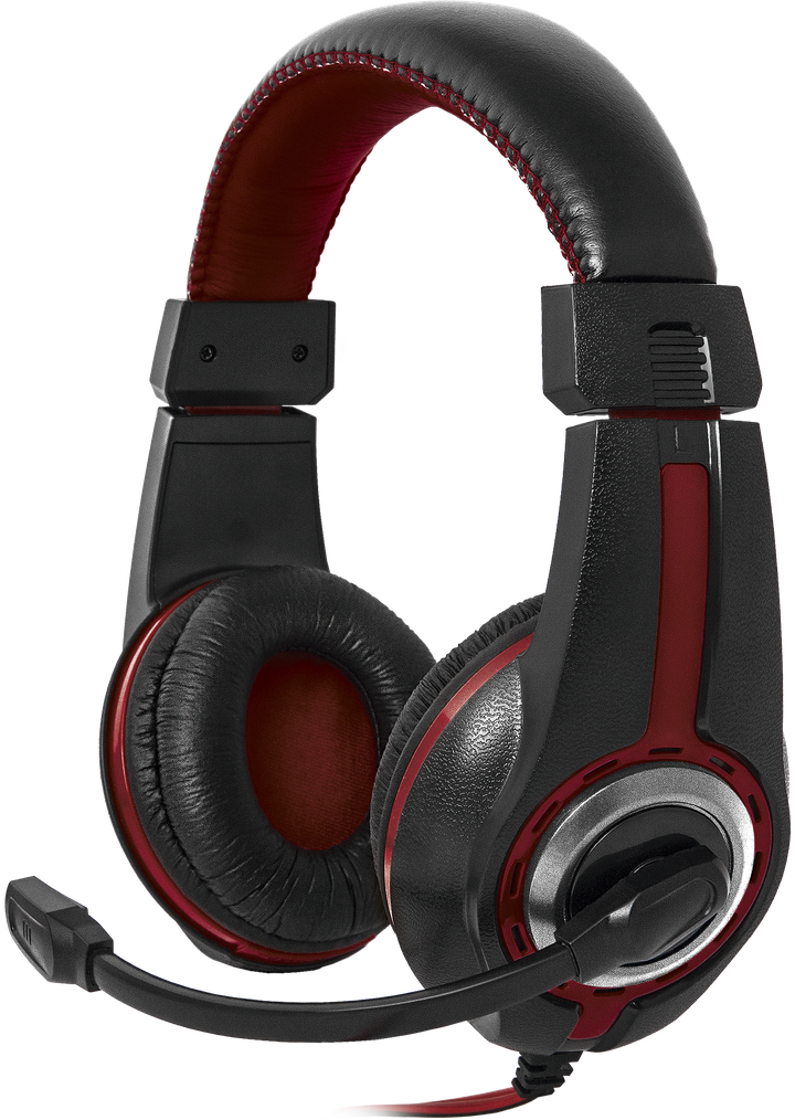 64106 игровая гарнитура warhead g-185 черный + красный, кабель 2 м Defender Santreyd 