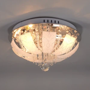 Люстра хрустальная подвесная Пари 4xE14x60 Вт, LED, металл/стекло, цвет хром 14089624 STLM-2074334