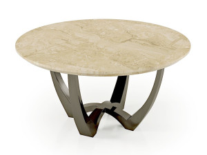 Мраморный круглый журнальный столик