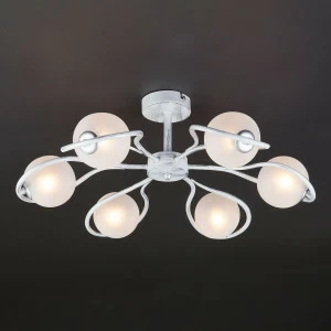 Потолочная люстра Eurosvet Camomile 70089/6 белый с серебром EUROSVET CAMOMILE 184436 Белый