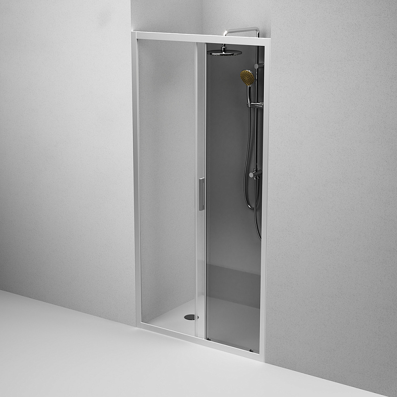 W90G-100-1-195MG Solo Дверь душевая 100х195 стекло тонированное профиль матовый хром AM.PM Gem - Вид №4