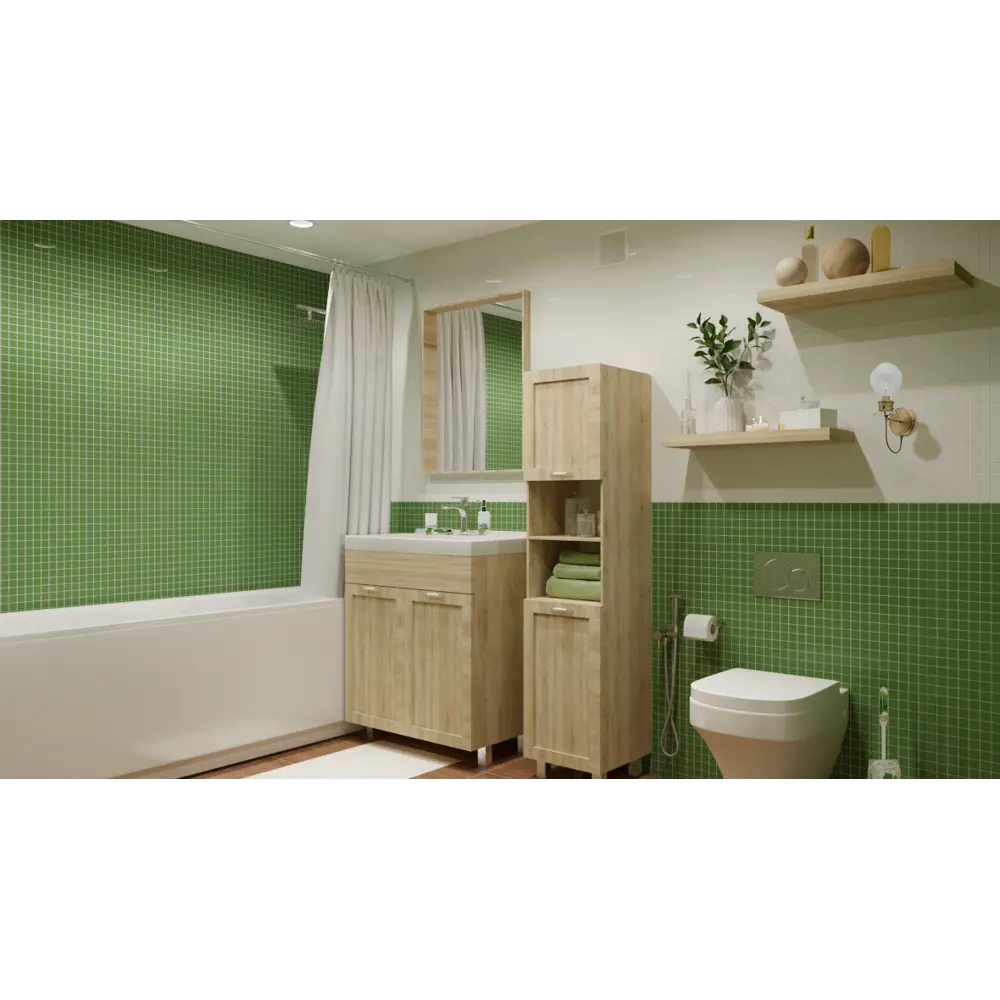 SANITA LUXE Fest — фарфоровая раковина для тумбы Клио-М 80 81931485 STLM-1000412 - Вид №4