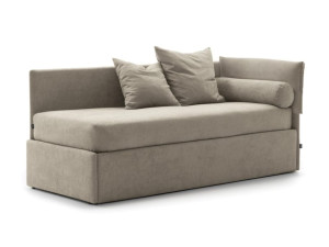 Односпальная кровать с изголовьем и боковой панелью