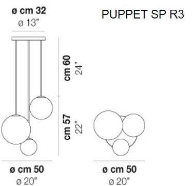 Vetreria Vistosi Подвесной светильник с прямым светом из дутого стекла Puppet sun-id-1381765 - Вид №2