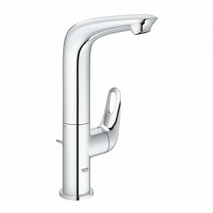 Смеситель для раковины GROHE Eurostyle new с донным клапаном и высоким изливом, хром (23569003)