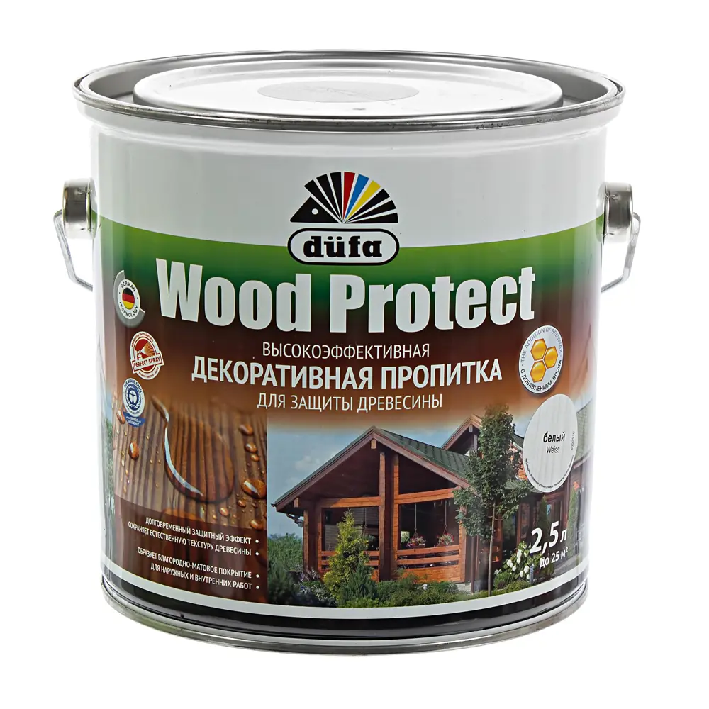 Dufa Wood Protect - антисептик для дерева с грязеотталкивающим эффектом, 2.5 л 14724309 STLM-0005064 - Вид №1