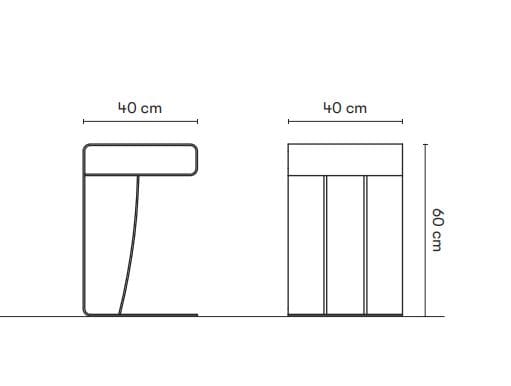 Высокий квадратный стальной журнальный столик с журнальным столиком ORO NERO Collection HOLLOW ARCH-00095349 - Вид №3