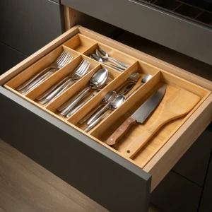 Лоток для столовых приборов 7 отсеков KONSENSA 45.5x70x5.8 см бамбук цвет натуральный