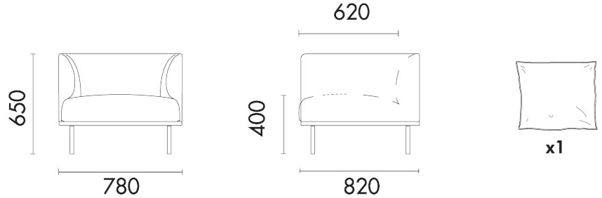 Grado Design Кресло из ткани с подлокотниками Mart Mrt-sf-01 - Вид №7