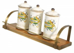 Officine Gullo Полка из полированной латуни и массива дерева