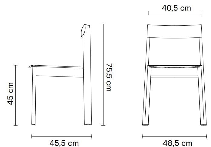 Штабелируемый стул из дуба с открытой спинкой Form & Refine Blueprint ARCH-00105045 - Вид №17