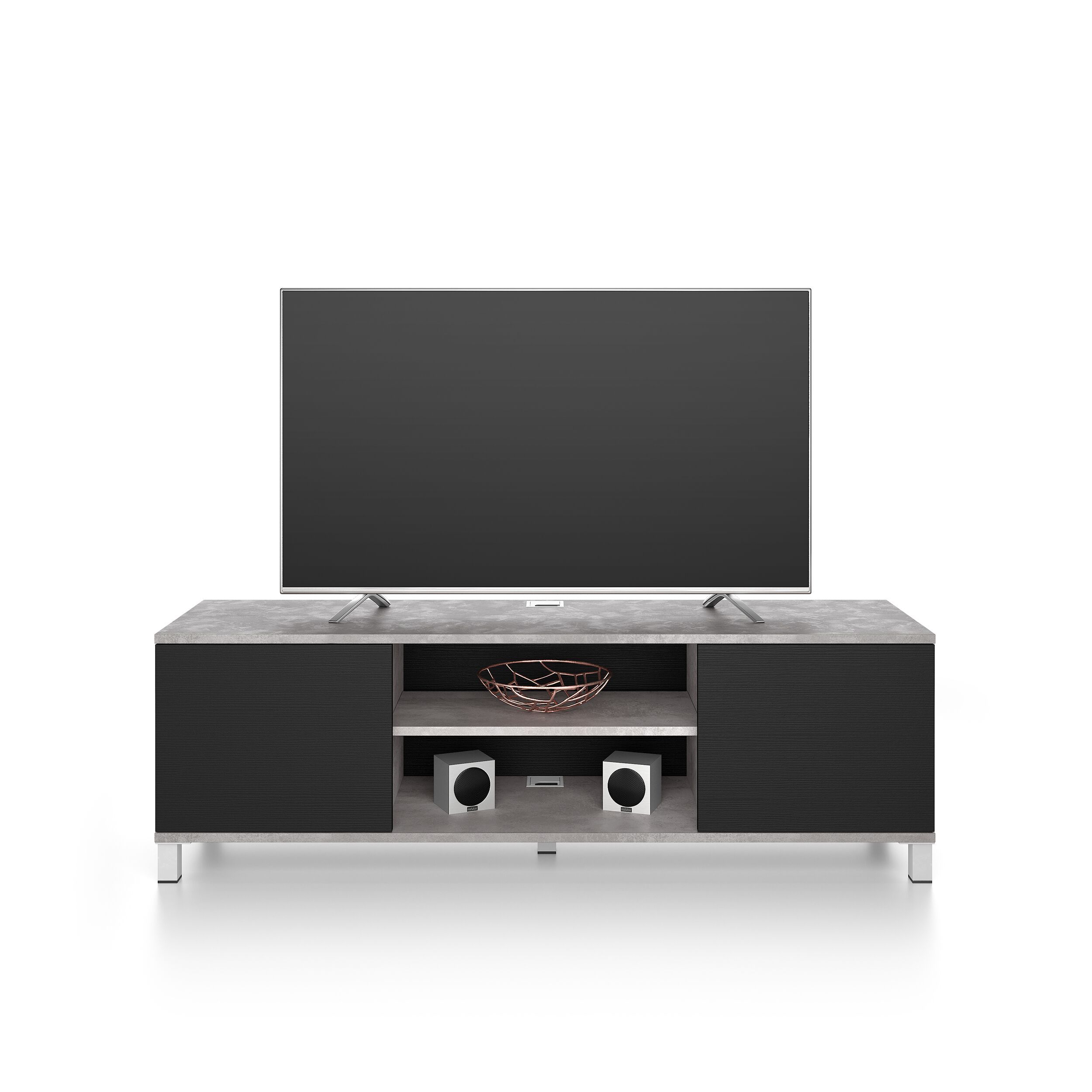 Мебель для телевизора из меламиновой ткани с системой кабельных втулок и распашными дверцами Mobili Fiver Rachele ARCH-00106865 - Вид №37