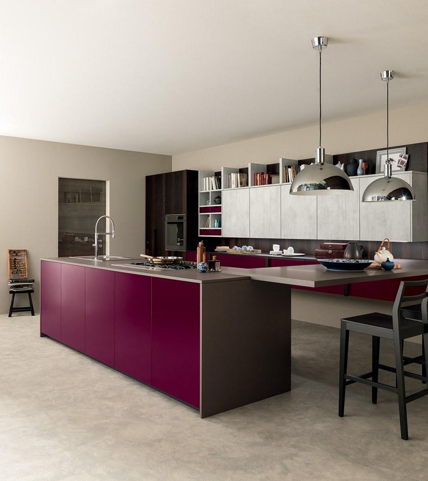 Febal Casa Встроенная кухня Fenix-NTM® с полуостровом sun-id-1352092 - Вид №2