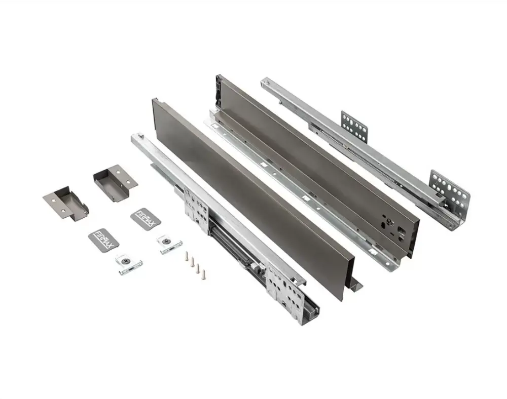 91436808 Комплект ящика Firmax Smartline длина 400 мм высота 84 мм с доводчиком серый STLM-1008722