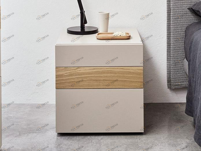 Caccaro Тумбочка прикроватная лакированная прямоугольная с ящиками Fill sun-id-1505754