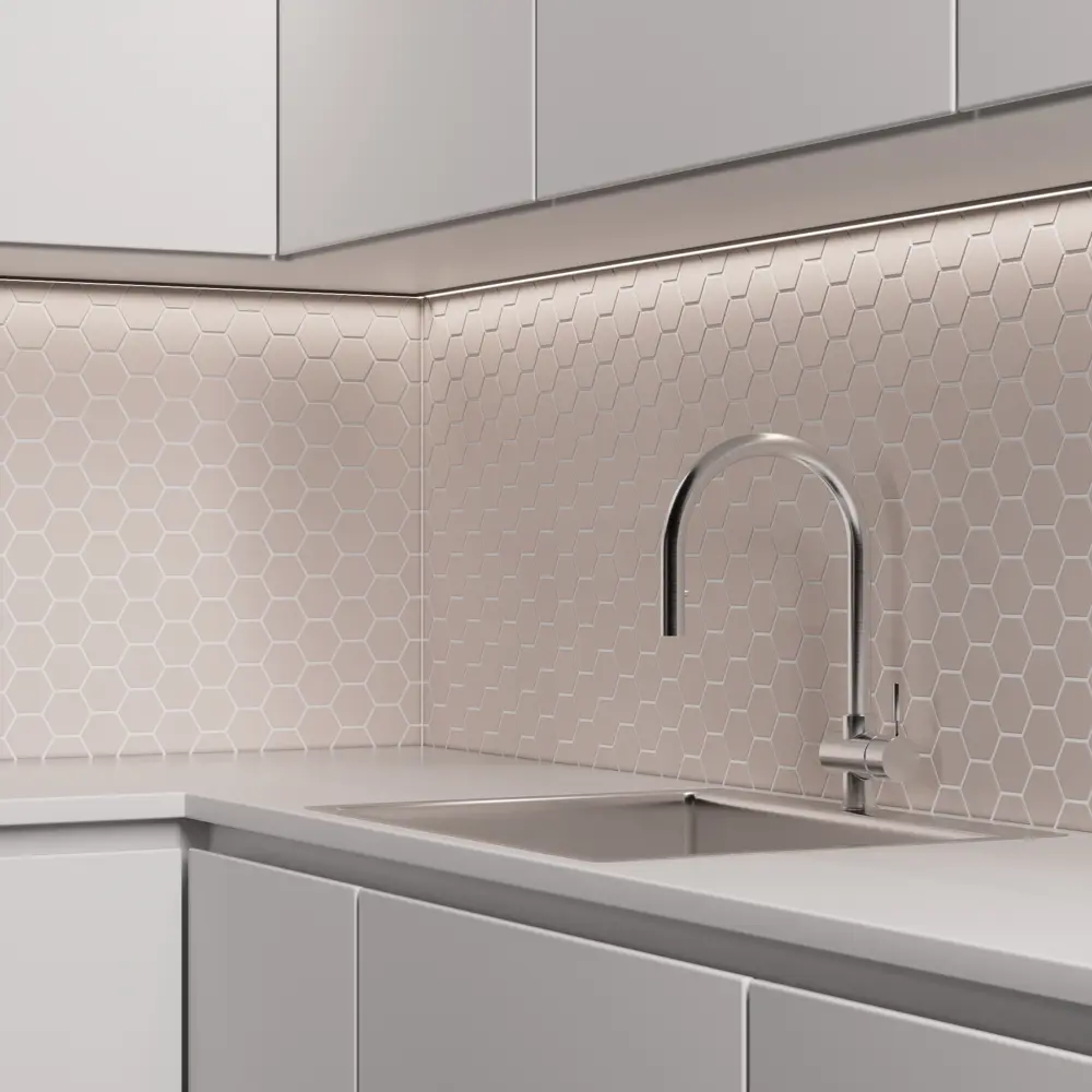 Мозаика керамическая Smart Mosaic Homework Hexagon Grey Glossy 27.1x28.2 см цвет серый 82909306 STLM-2134946 - Вид №7